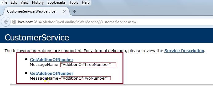 Web Service application